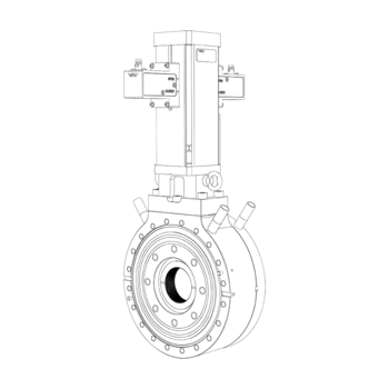 ITER Type 7 All-Metal Shutter Valve for microwave transmission lines (corrugated)